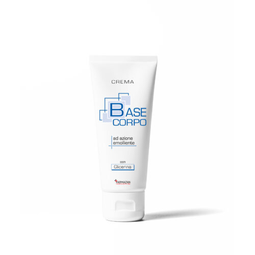 crema-base-farmazan-tubetto-da-100-ml Crema base Farmazan. Vista frontale del tubetto bianco con scritte blu. Formato da 100 ml con tappo a vite.